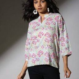 Sanganer Handblock Print Cotton Top-image-82