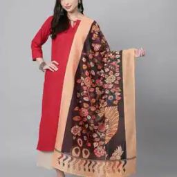 Floral Print Chanderi Dupatta-picture-38