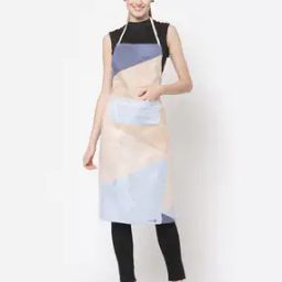 Geometric Print Apron with Patch Pocket-29