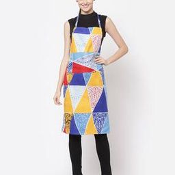 arrabi Geometric Print Apron with Patch Pocket-picture-33