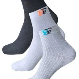 Men Pack of 3 Logo Print Ankle-Length Socks-image-99