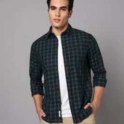 Men Checked Tailored Fit Shirt-image-15