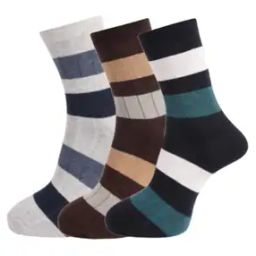 Pack of 3 Striped Mid-Calf Length Socks-34