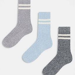 asos design Men Pack of 3 Striped Ankle-Length Socks-picture-34