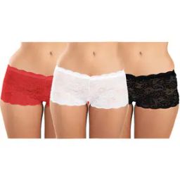 styfun Women Pack of 3 Lace Boyshorts-picture-18