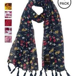 Women Pack of 6 Floral Scarf-image-60