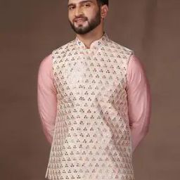 Men Regular Fit Embellished Nehru Jacket-41