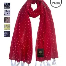 Pack of 6 Women Floral Print Stole-image-91