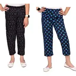 Pack of 2 Girls Printed Pyjamas with Elasticated Waist-image-43