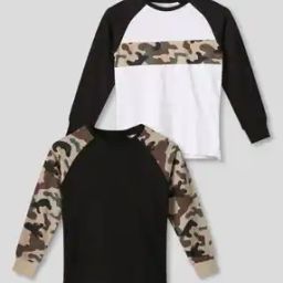 Pack of 2 Colourblock Regular Fit Crew-Neck T-Shirts-image-21