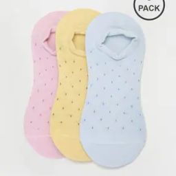 Women Pack of 3 Knitted No-Show Socks-image-6
