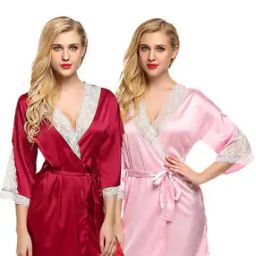 Pack of 2 Robe with Lace-Trimmed-image-23