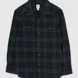 Boys Plaid Flannel Checked Regular Fit Shirt with Flap Pockets-image-16