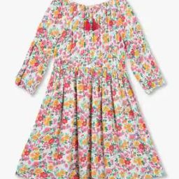 Girls Floral Print Fit & Flare Dress-image-66