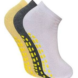 Women Pack of 3 Ankle-Length Socks with Silicone Grip -image-12