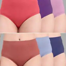 Pack of 6 High Rise Briefs    -picture-32