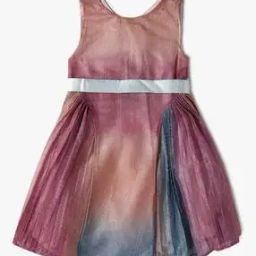 Girls Shimmer A-Line Dress-image-35