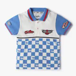 Boys Checked Relaxed Fit Polo T-Shirt-image-33