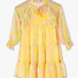 point cove Girls Floral Print Tiered Dress-picture-47