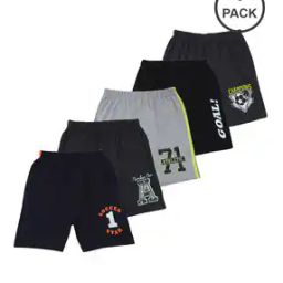 Pack of 5 Shorts with Contrast Taping-image-68