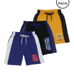 Pack of 3 Shorts with Contrast Taping-image-43