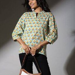 Sanganer Handblock Print Cotton Top-image-89