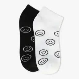 Women Pack of 2 Graphic Print Ankle-Length Socks-18