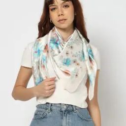 Women Floral Print Scarf-17