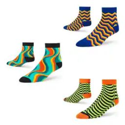Men Pack of 3 Chevron Print Ankle-Length Socks-image-114