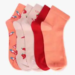 Pack of 5 Low-Crew Ankle-Length Socks-96