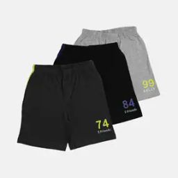 Pack of 3 Graphic Print Flat Front Shorts-image-24
