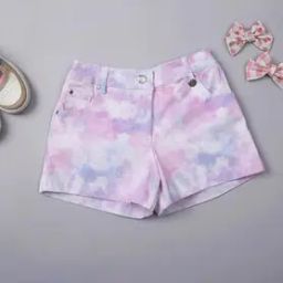 Girls Western Wear Tie and Dye Shorts-image-6