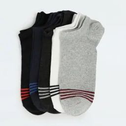 Men Pack of 5 Striped No-Show Socks-32