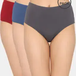 Women Pack of 3 Hipsters with Elasticated Waist-image-91