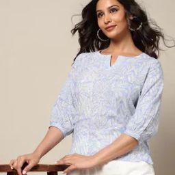 Sanganer Handblock Print Cotton Top-image-63