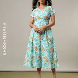 Women Printed A-Line Dress-image-6