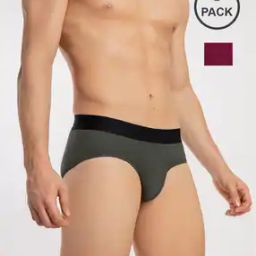 Pack of 2 Briefs with Elasticated Waistband-image-98