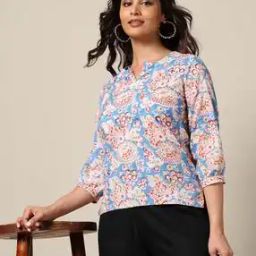 Sanganeri Handblock Print Cotton Top-image-14