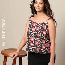 Sanganeri Handblock Print Cotton Sleeveless Top-image-38