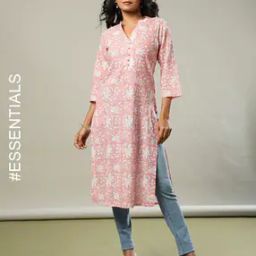 Women Floral Print Straight Kurta-image-12