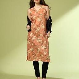 Women Floral Print Straight Kurta with Insert Pocket-image-40