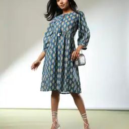 Women Printed A-Line Dress-image-46