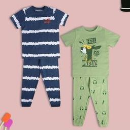 Cartoon Pants & T-shirt Set-image-67