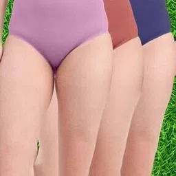 beach curve Women Pack of 3 Briefs with Elasticated Waist-picture-10