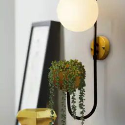 Geometric Wall Lamp with Storage Planter-48