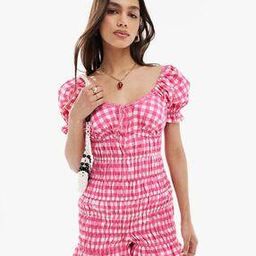 Elasticated Channel Lace Bow Trim Playsuit-image-81