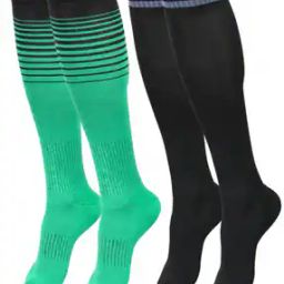 Men Pack of 2 Striped Mid-Calf Length Socks-23