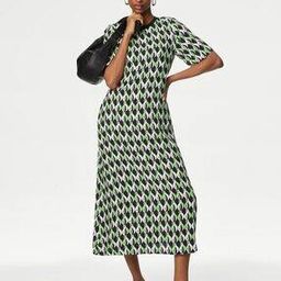 marks & spencer Cupro Rich Printed Midaxi T-Shirt Dress-picture-49