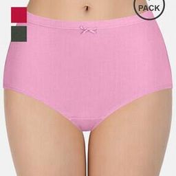 Pack of 3 Full Coverage High-Rise Inner Elastic Full Brief Panties - PPK53005-16
