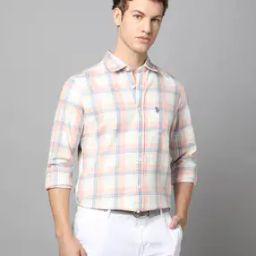 Men Checked Tailored Fit Shirt with Patch Pocket-picture-18